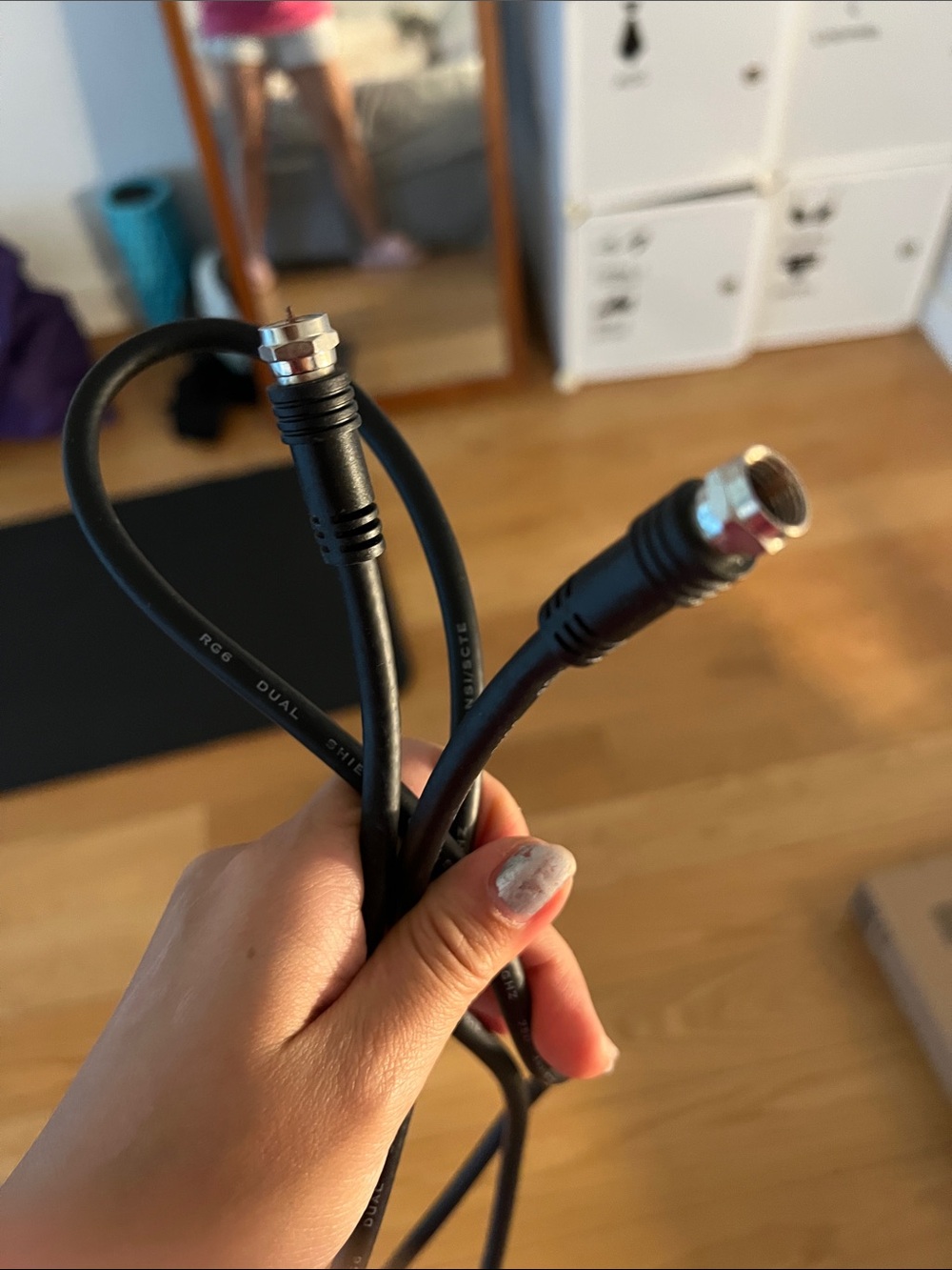 Black Coaxial / Audio Connector Cable